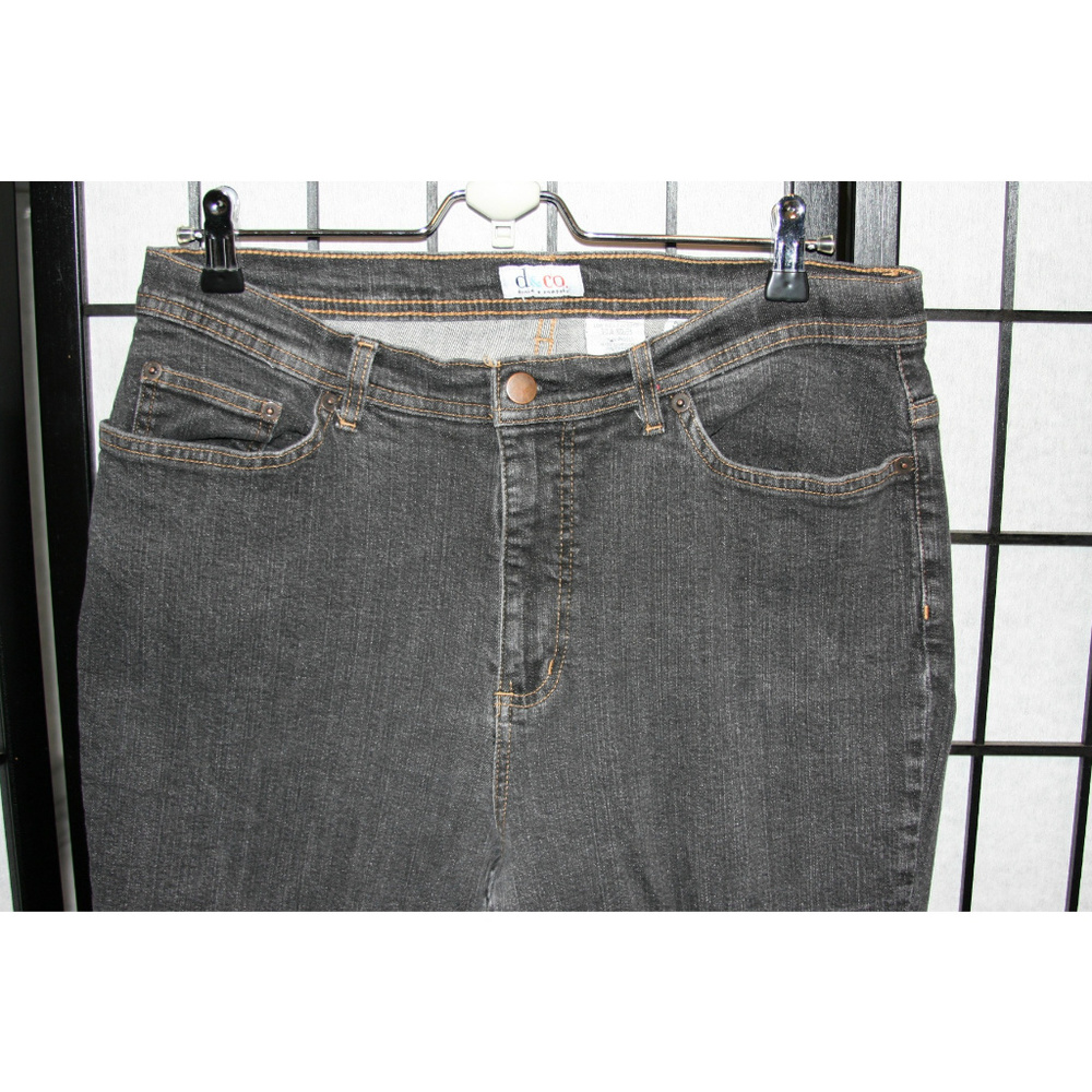 Women's Denim & Co. Black Denim Jeans, 16P - Picture 2 of 3
